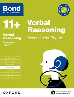 Bond 11+ Verbal Reasoning Assessment Papers 8-9 years