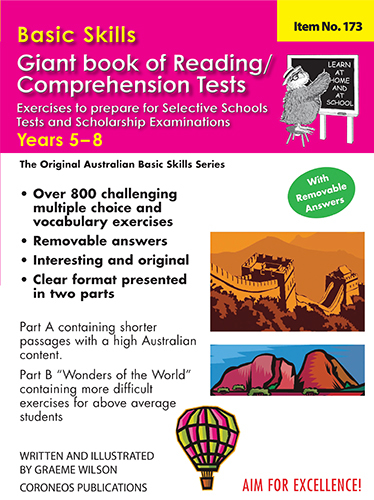Basic Skills - Giant Book of Reading/Comprehension Tests Yrs 5-8 #173