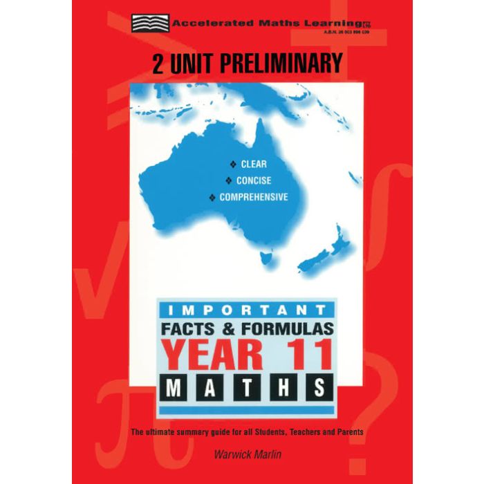 Important Facts and Formulas Year 11 2 Unit Maths