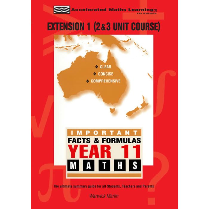 Important Facts and Formulas Year 11 Extension 1 (2 and 3Unit) Maths