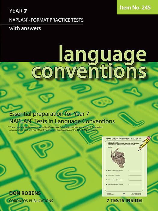 Language Conventions Year 7 - NAPLAN* Format Practice Tests #245