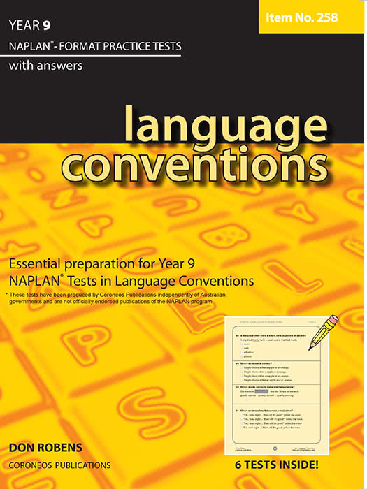 Language Conventions Year 9 - NAPLAN* Format Practice Tests #258