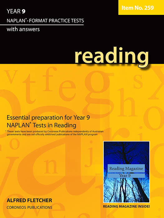 Reading Year 9 - NAPLAN* Format Practice Tests #259